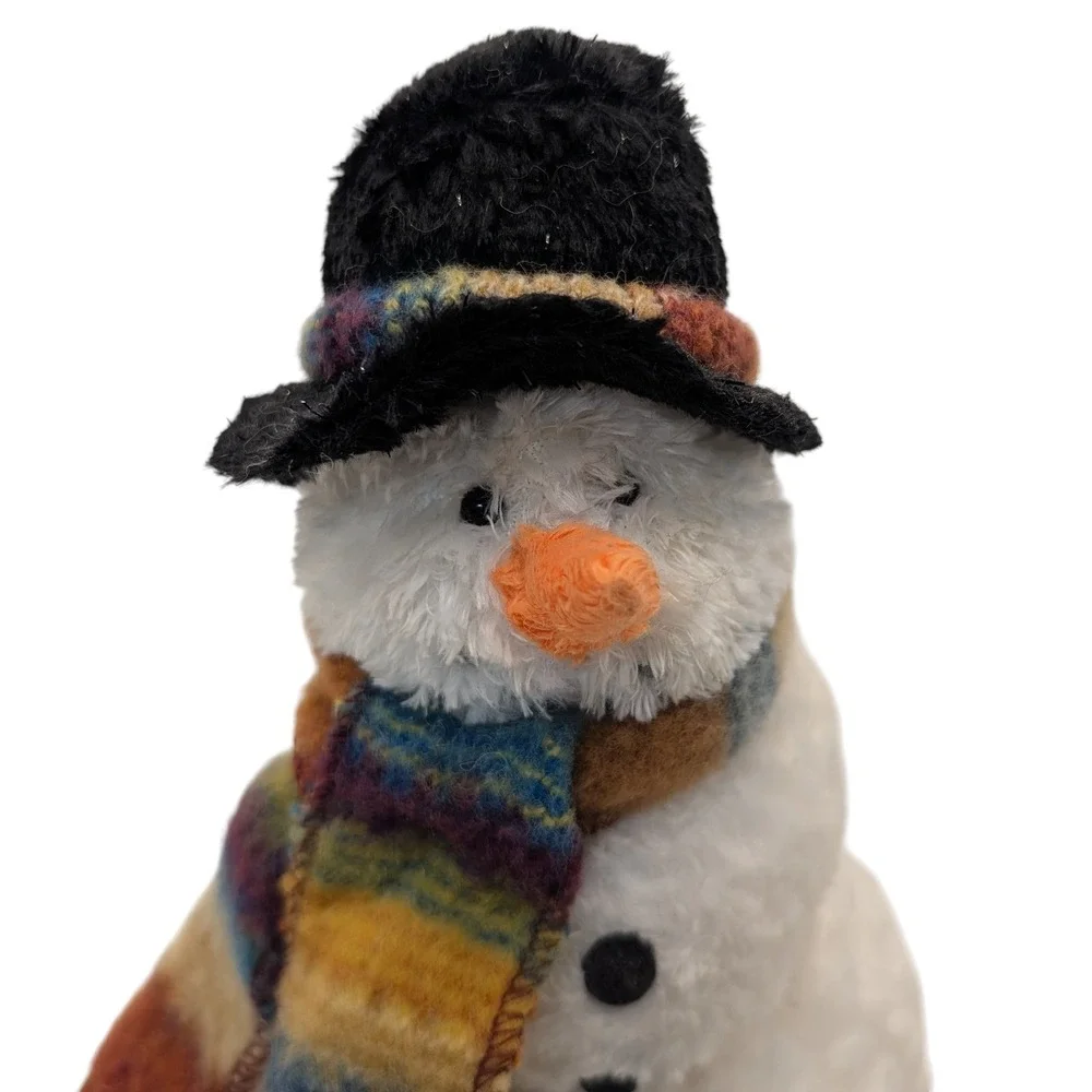 Vintage Russ Berrie Snowball Plush Snowman Christmas Scarf Holiday‎ Decor SEE